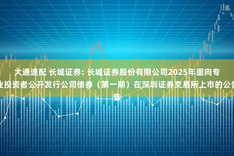 大通速配 长城证券: 长城证券股份有限公司2025年面向专业投资者公开发行公司债券（第一期）在深圳证券交易所上市的公告